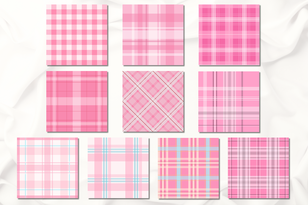 Pink Tartan Seamless Pattern, a Pattern Graphic by wind mill (Photo 2 of 3)