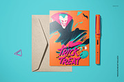 Halloween Vampire 5x7 Card Template, a Card Template by creatsy5 (Thumbnail 4 of 5)