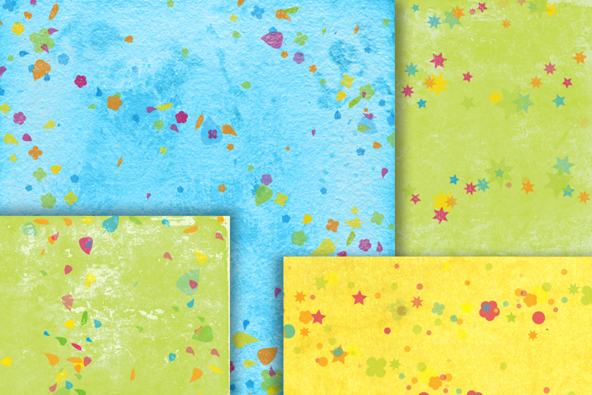 Spring Colors Pattern Papers preview 3