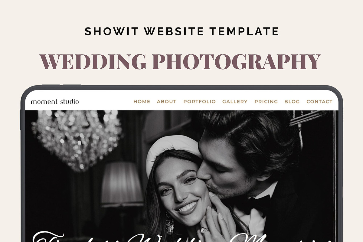 Wedding Photographer Showit Template, an App Template by MOAROShop (Photo 1 of 11)