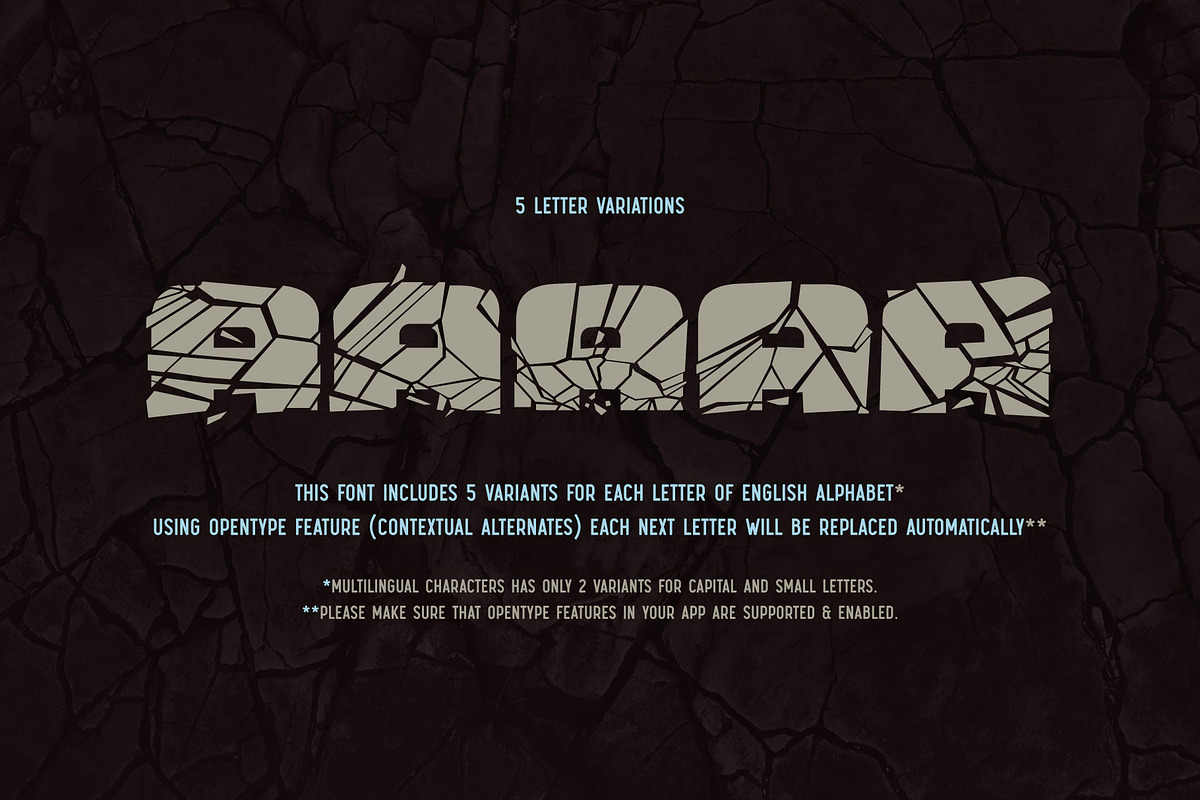 Ruined Dreams - Broken font, a Symbol Font by Gleb Guralnyk (Photo 4 of 7)
