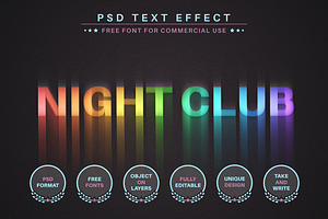 Unicorn Rainbow - PSD Editable Text