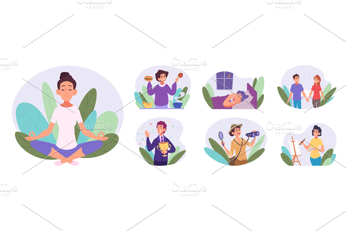 Basic needs. Psychology pictures of, a Person Illustration by Onyx