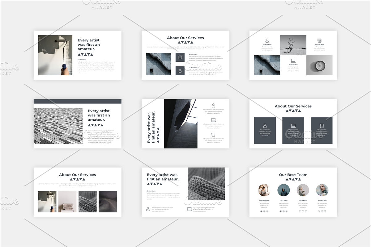 Minimalist Pitch Deck Collection, a Presentation Template by Artiveko (Photo 3 of 4)