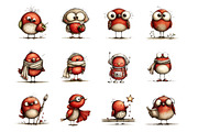 Cute Red Bird Clipart, an Illustration by Design Market (Thumbnail 2 of 3)