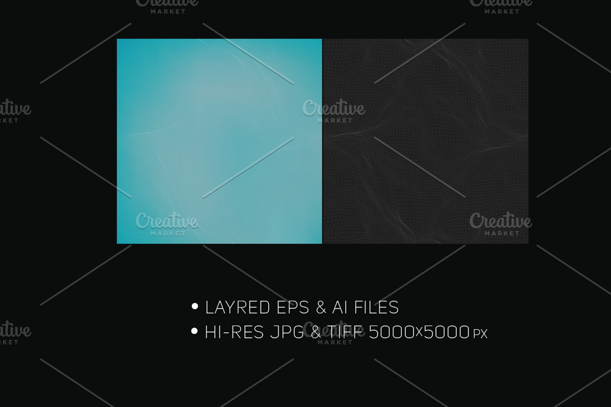 14 Abstract Cyber Waves Backgrounds preview 4