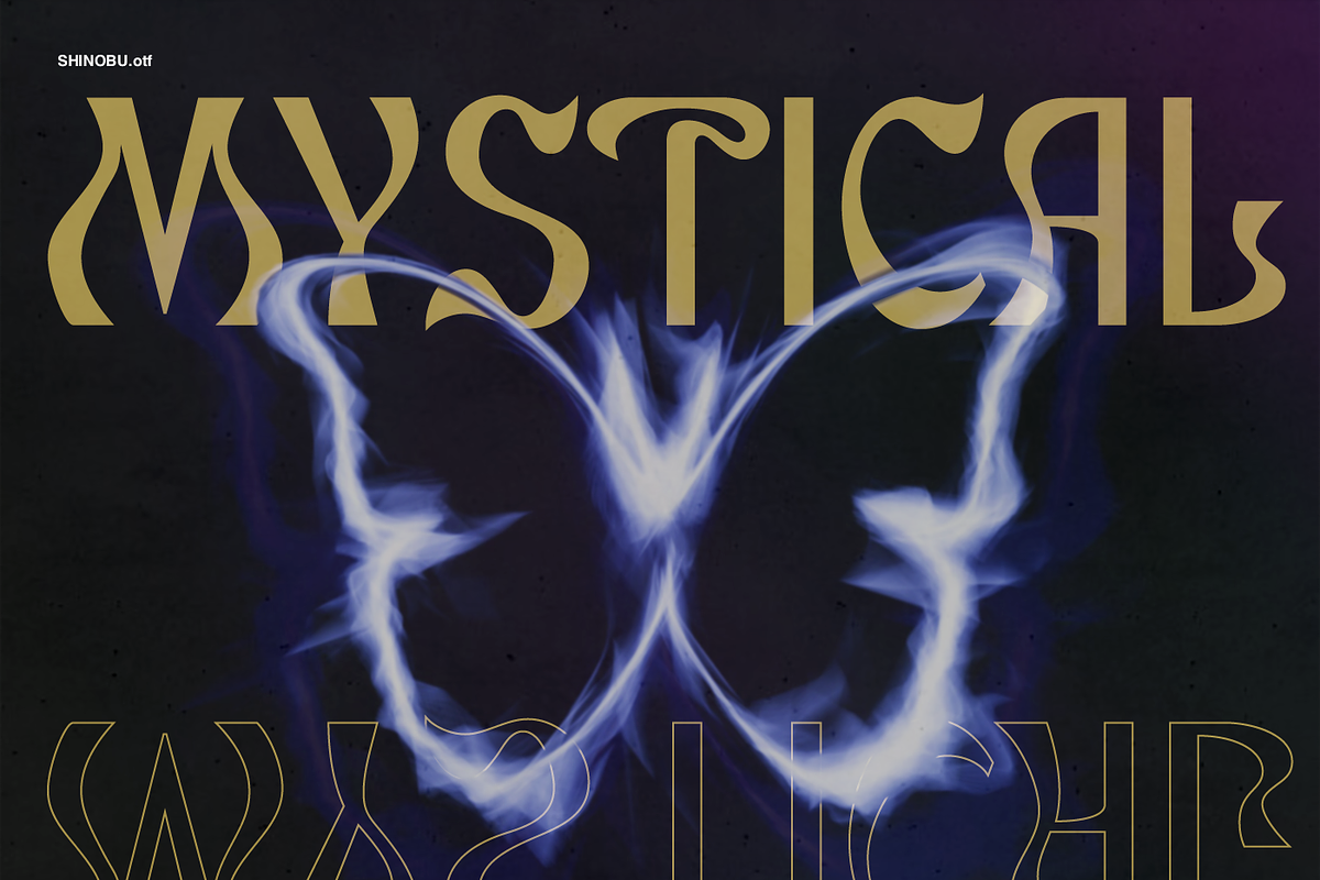 Shinobu - Elegant Psychedelic Font, a Font by Lurinzu Studios (Photo 10 of 10)