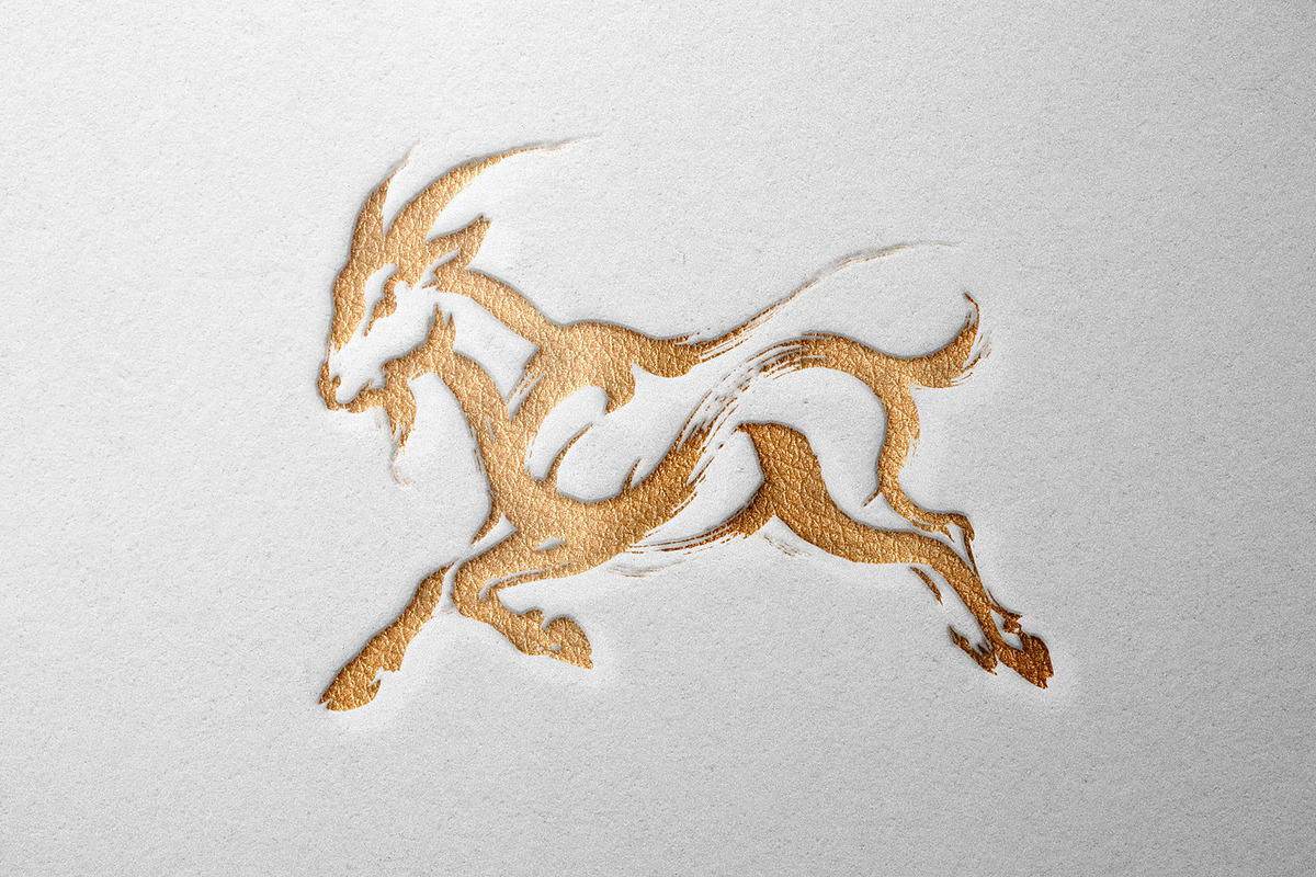 Year of the Goat 2027 Ink Brush Set, an Object Graphic by Xenialien (Photo 3 of 4)