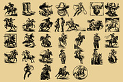 Western Cowboy and Cowgirl, an Illustration by Nocturnal Wolf (Thumbnail 15 of 16)