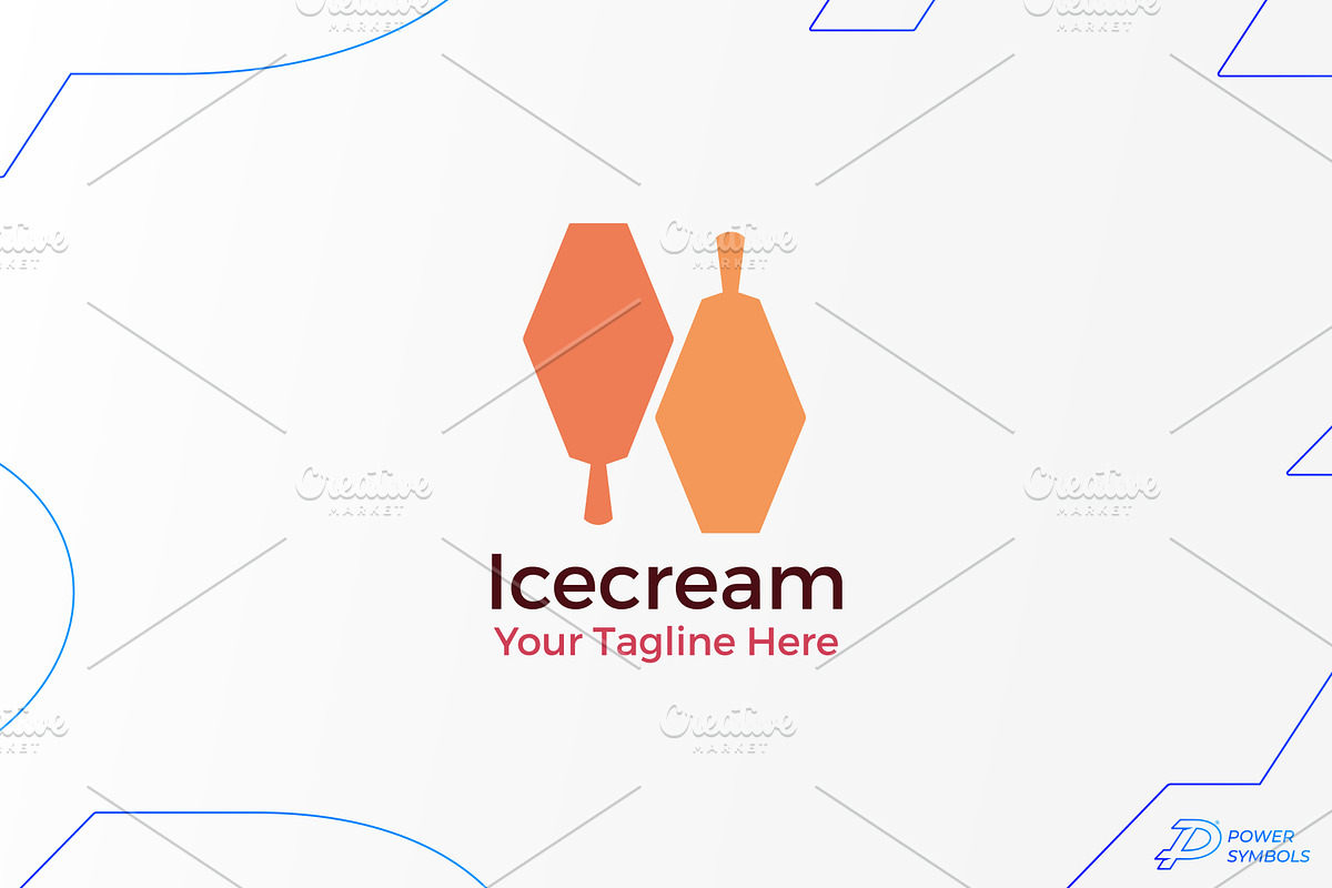 Ice cream logo template, a Branding & Logo Template by Power Symbols (Photo 1 of 3)