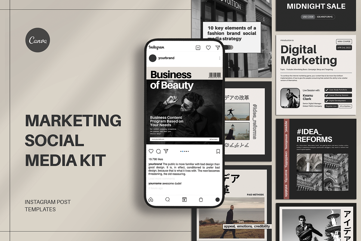 8in1 Instagram Creative Bundle, a Social Media Template by Analogi Studio (Photo 7 of 11)