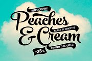 Peaches And Cream, a Script Font by Fenotype (Thumbnail 1 of 6)