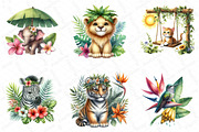 Watercolor Tropical Animals Clipart, an Illustration by DreamPrint404 (Thumbnail 3 of 5)