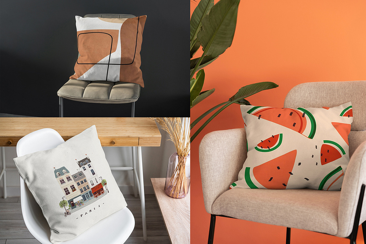 Pillow Mock-Up Set, a Product Mockup by Dikarte.Store (Photo 7 of 16)