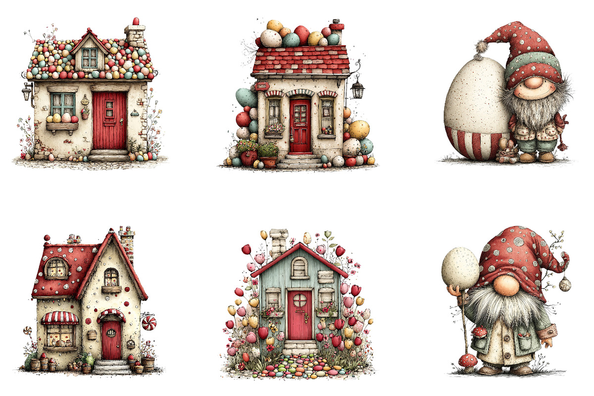 Whimsical Easter Png Clipart, an Illustration by CreationArt (Photo 2 of 7)