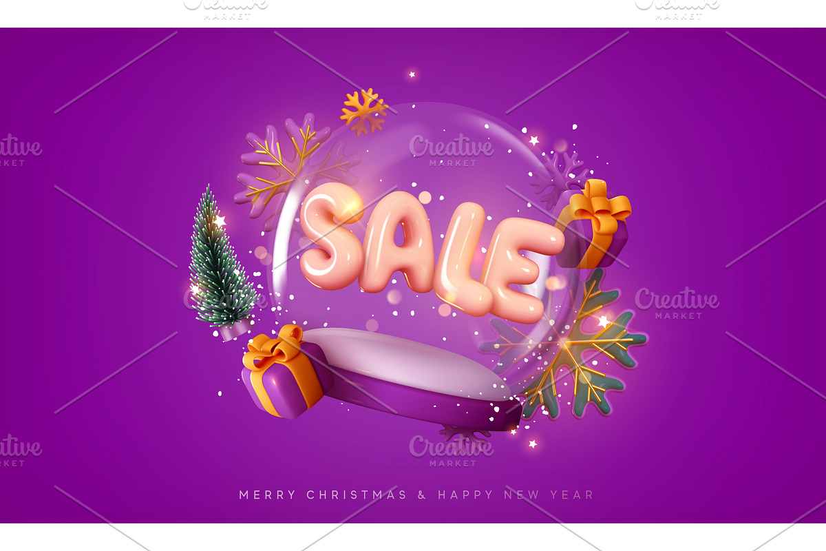 Christmas and New Year Holiday, a Seasonal Illustration by Modern vector