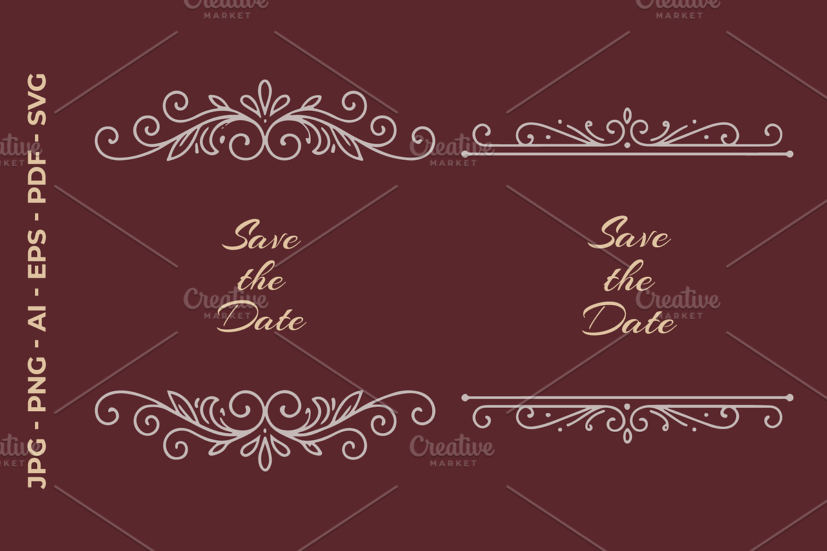 Graceful Wedding Borders Collection, a Decorative Illustration by nandinigraphics (Photo 2 of 5)