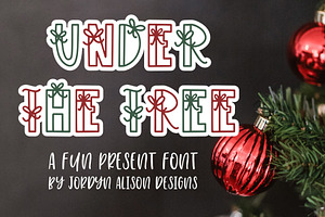 Under The Tree, Christmas Font