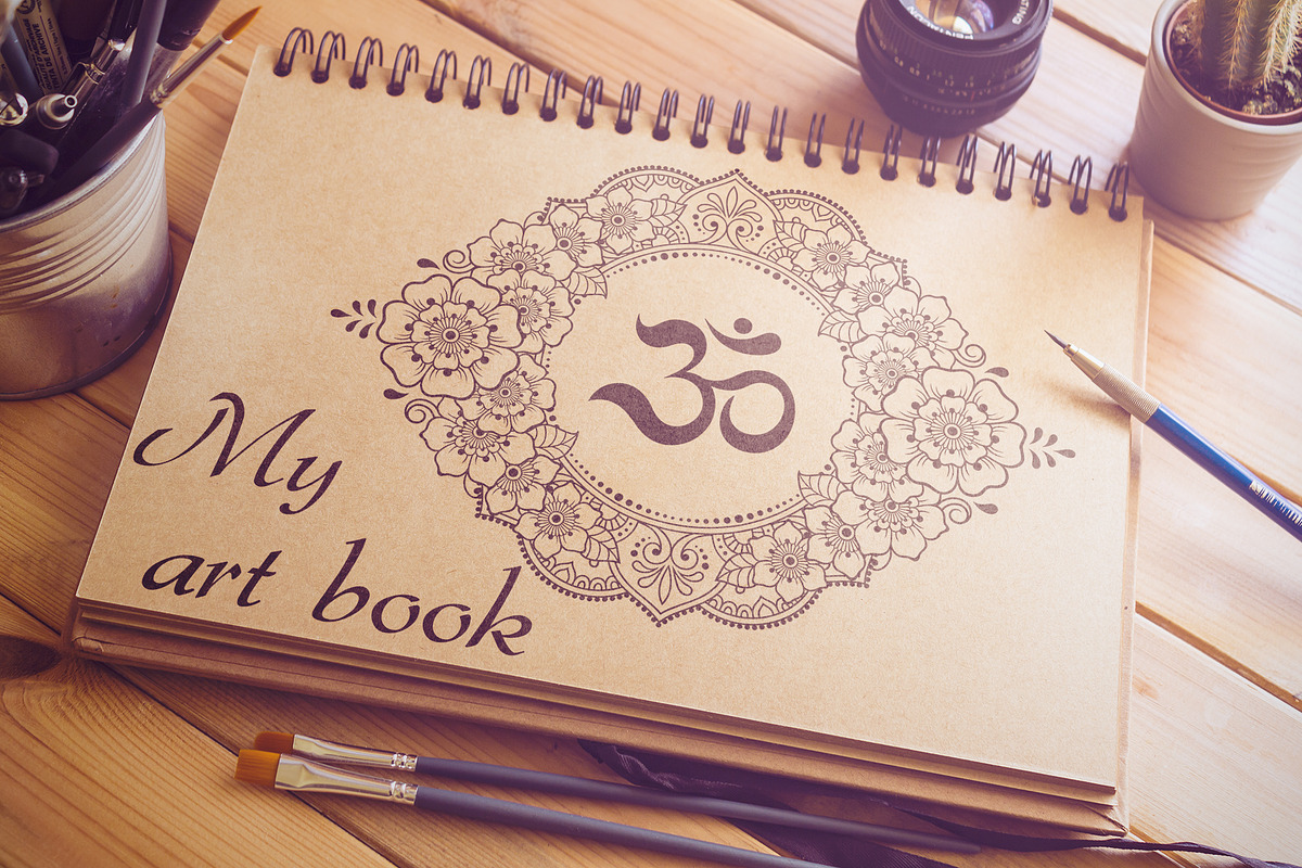 Mandala and Lotus flowers, an Illustration by Katika Shop (Photo 3 of 6)