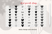 45 Procreate Valentine Heart Stamps, a Brush Add-On by Sweet Fig (Thumbnail 3 of 7)