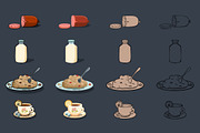 Cartoon Food Icons Game Set, a Food Illustration by Chuchilko shop (Thumbnail 11 of 13)