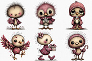Whimsical Christmas Chick Clipart, an Illustration by Canvas Craft (Thumbnail 4 of 7)