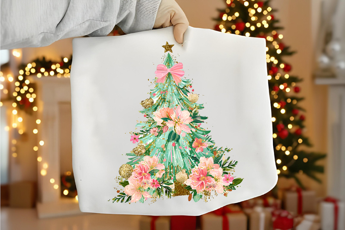 Watercolor Christmas Tree PNG, an Illustration by Canvas Craft (Photo 1 of 5)