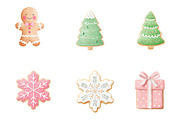 Christmas sugar cookie clipart, an Illustration by CreationArt (Thumbnail 4 of 7)