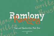 Ramlony Font Duo, a Font by madeDeduk (Thumbnail 1 of 11)