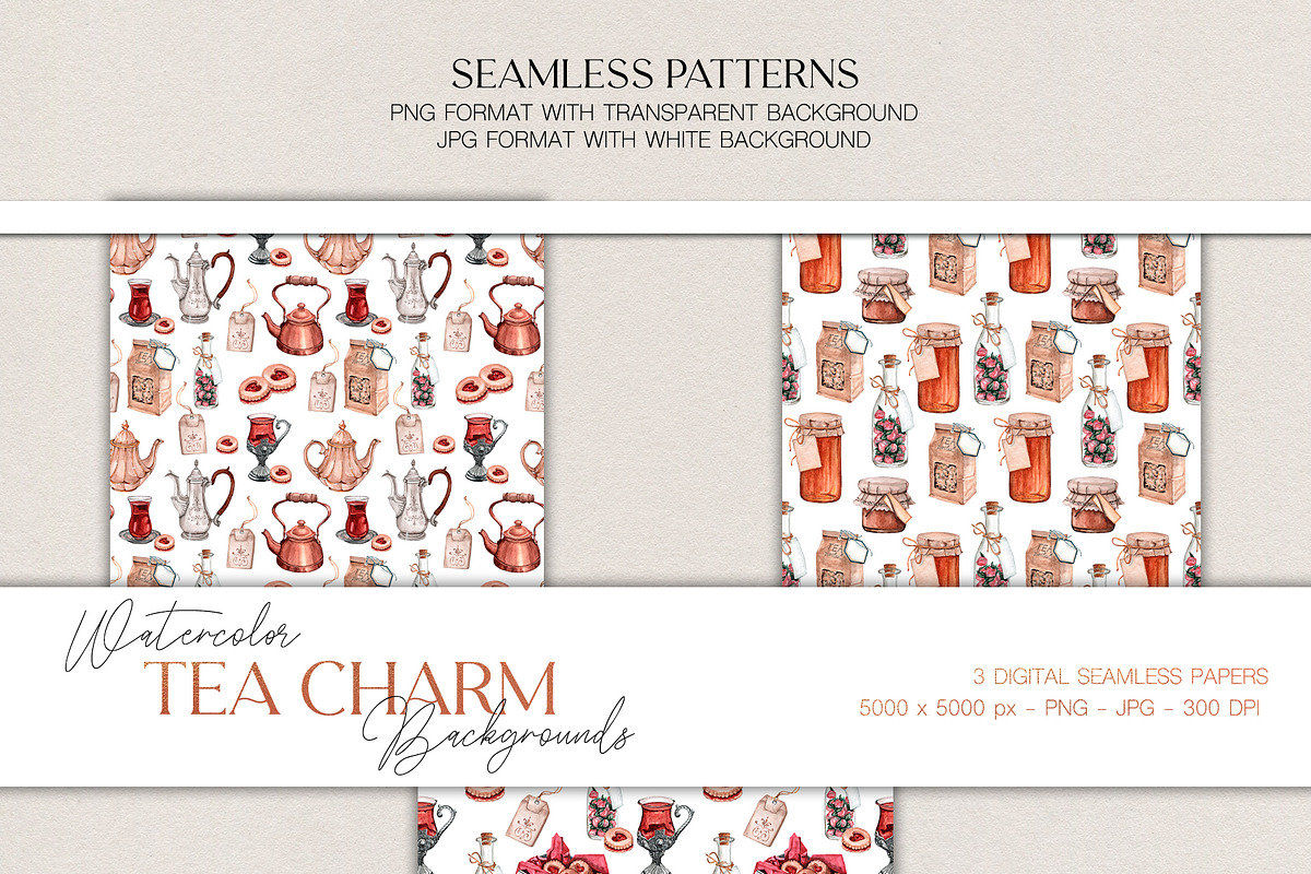 Tea Charm Watercolor collection, a Food Illustration by CrystalinaShop (Photo 4 of 5)
