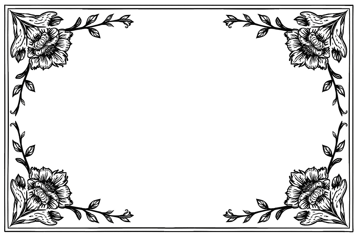 Ornate Floral Vector Frames, an Illustration by musafir_fashion (Photo 5 of 9)