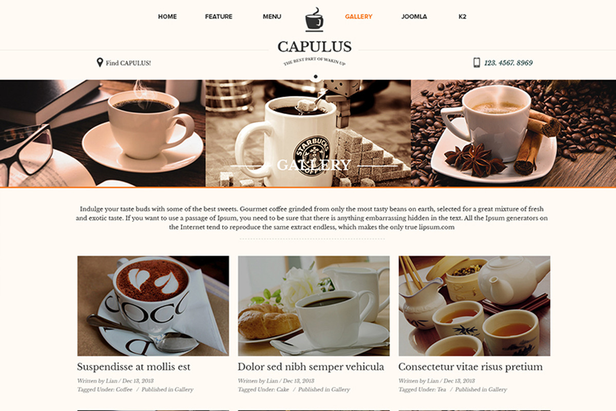 Capulus - Multipurpose Coffee Style, a Websites & App Template by JoomlaUX (Photo 4 of 5)