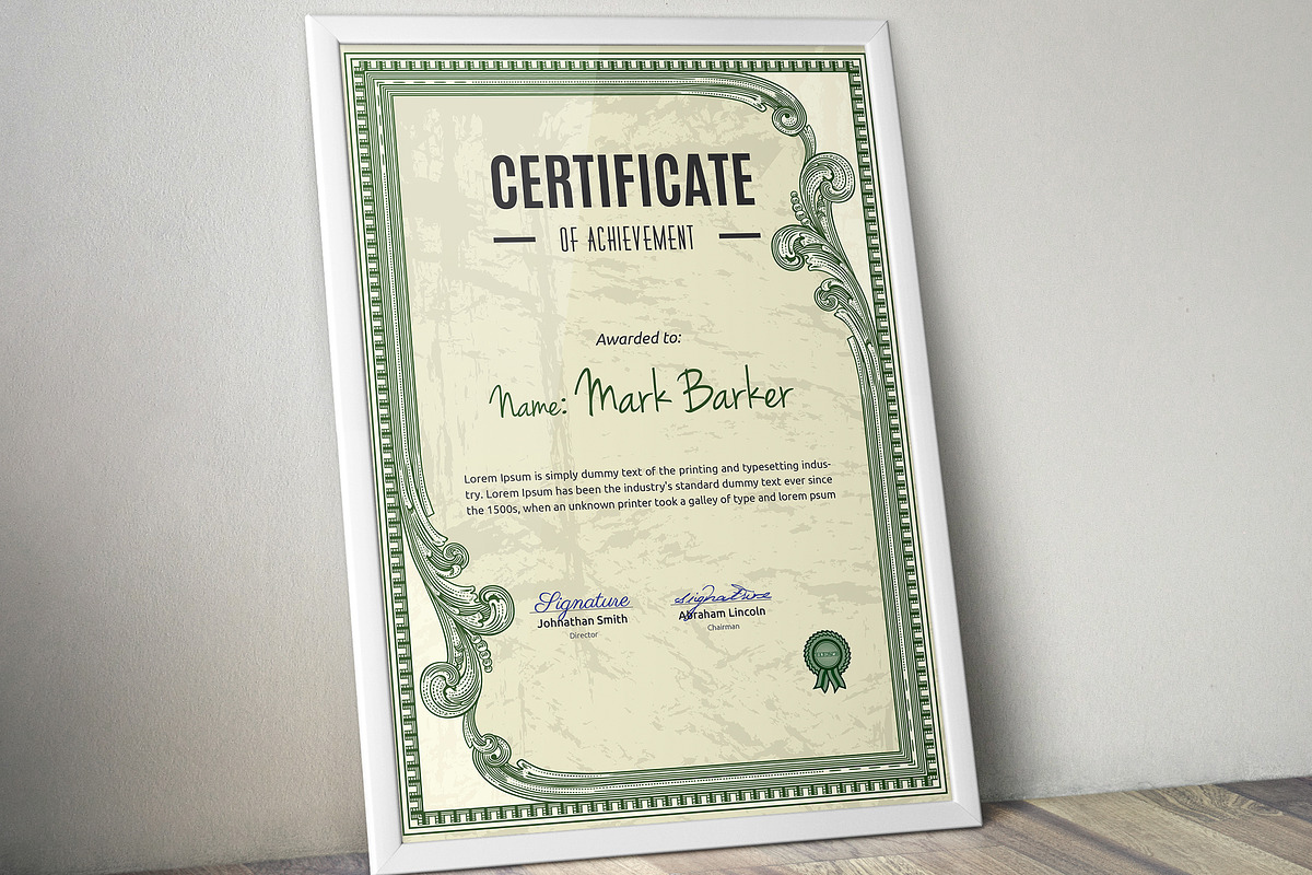 Certificate Word | PSD | AI, a Stationery Template by Curve Design (Photo 2 of 2)