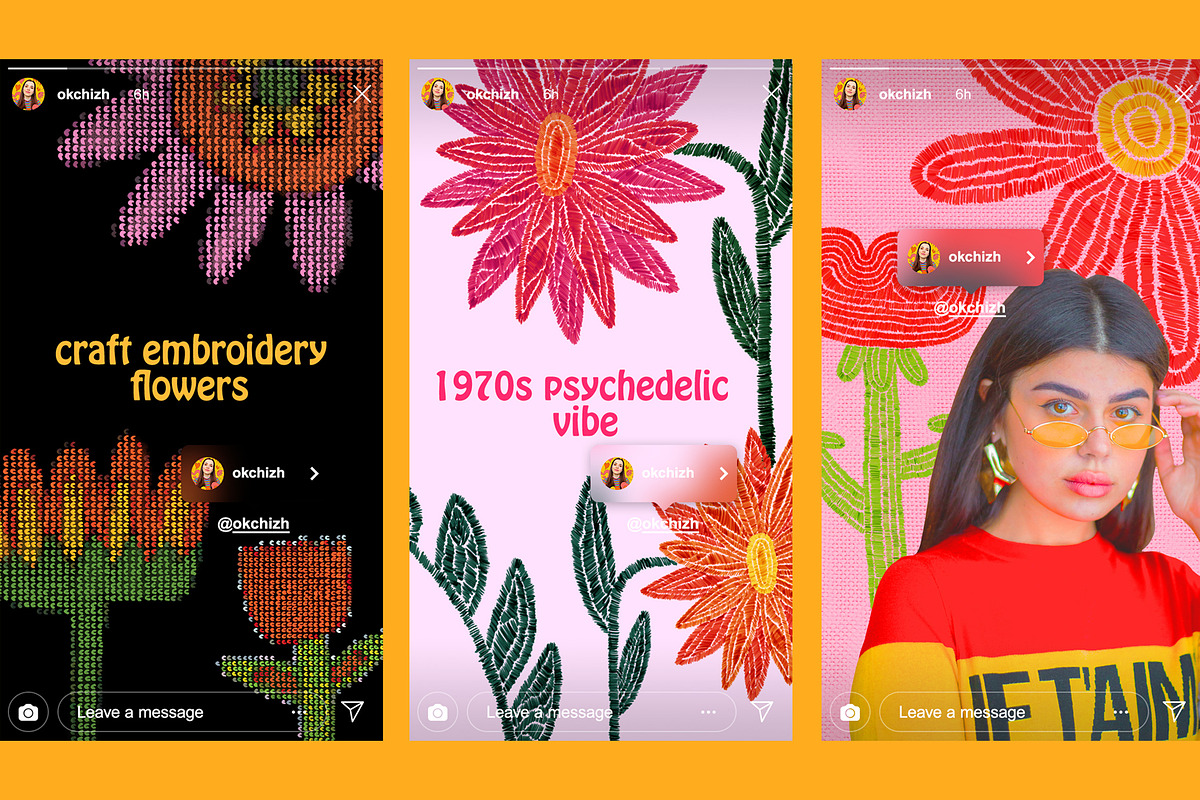 70s craft flower-embroidery&patterns, an Illustration by okchizh (Photo 2 of 10)