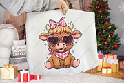 Valentine Heifer Highland Cow PNG, an Illustration by CraftArtStudio (Thumbnail 4 of 4)