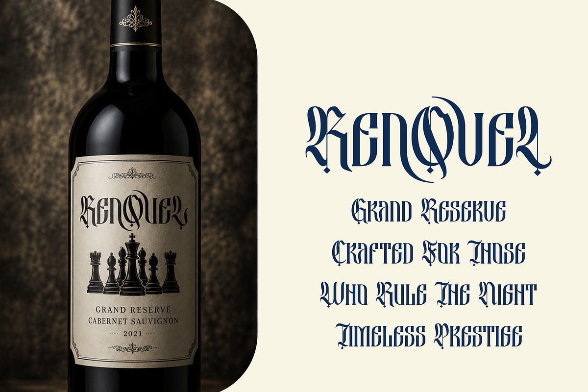 Besquen Modern Gothic Typeface, a Blackletter Font by Heinzel Std (Photo 4 of 13)
