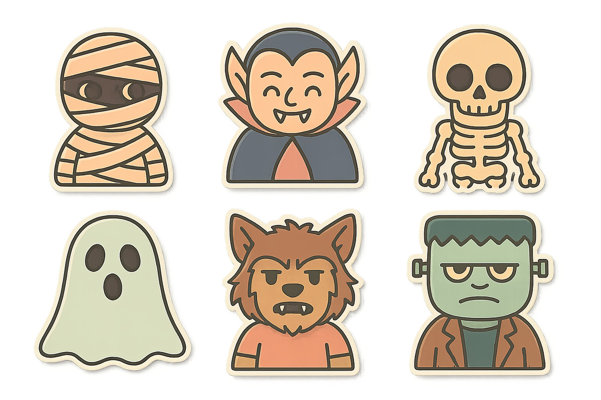 Halloween isolated png set featuring, an Illustration by Dvoevnore photos