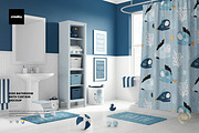 Kids Bathroom Bath Curtain Mockup, a Product Mockup by creatsy2 (Thumbnail 1 of 6)