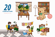 Happy Home Hours – Digital Painting, a Work Illustration by CreativeValuation (Thumbnail 3 of 11)