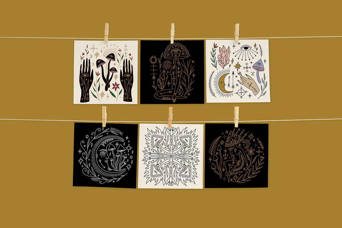 Mushroom Lady Bundle, an Illustration by Annie Konst (Photo 4 of 19)