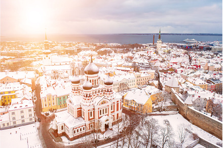 Aerial View of Tallinn in winter, an Architecture Photo by Nature and travel