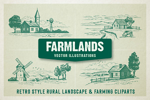 Farmlands Vector Illustrations