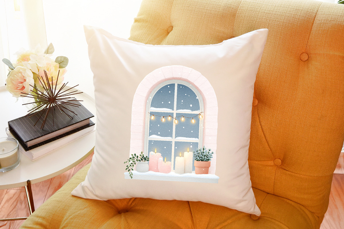 Cozy Christmas Watercolor Clipart Se, an Illustration by Sublimation Artist (Photo 6 of 6)