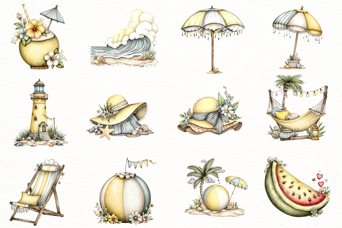 Whimsical Summer clipart, an Illustration by Designworld (Photo 3 of 5)