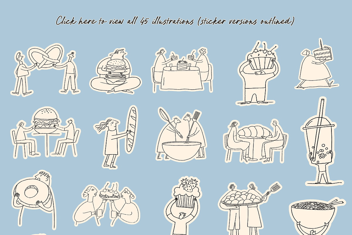 Naive Food: Hand-Drawn Characters, a Food Illustration by Veyla (Photo 4 of 19)