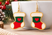 Stocking Earrings Laser Cut SVG, an Object Graphic by Canvas Craft (Thumbnail 3 of 4)
