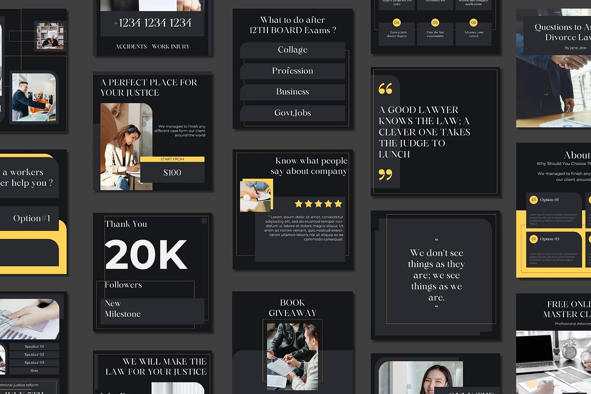 Luxury Social Media Post Templates, a Social Media Template by BoontenStudio (Photo 2 of 7)