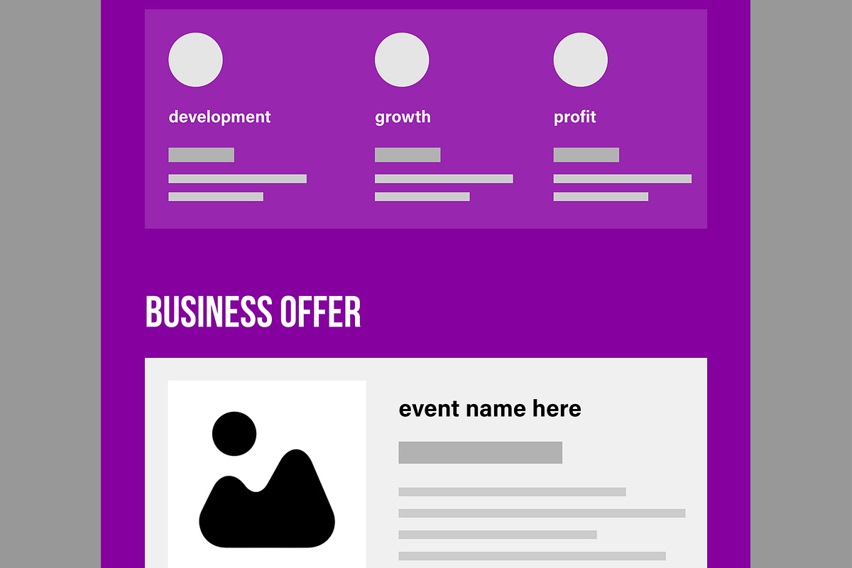 Business Newsletter Wireframe, a Wireframe Template by MightyDesign (Photo 5 of 9)