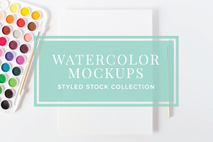 Watercolor Artist Mockup Bundle