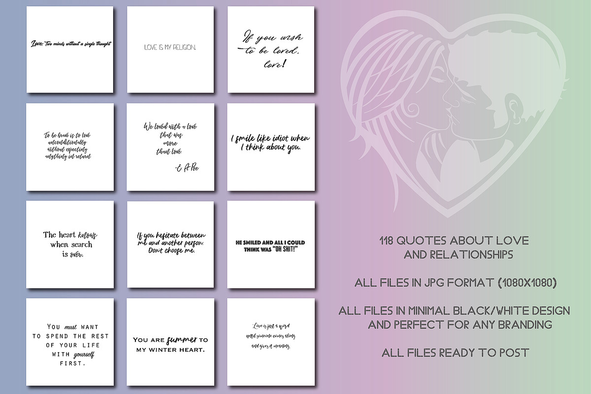 Romantic Quotes for instagram, a Social Media Template by digital_essence (Photo 2 of 5)